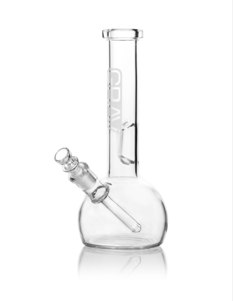 GRAV® Small Clear Round Base Water Pipe